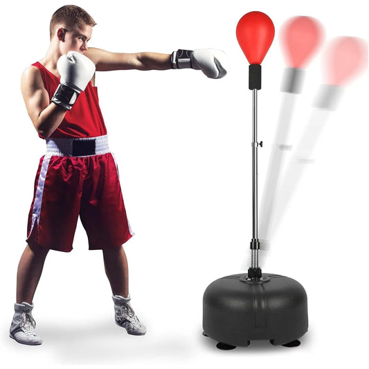 Speed Punch Ball with Stand & Adjustable Height Stand - Great for Boxing Workout Equipment, Stress Fitness