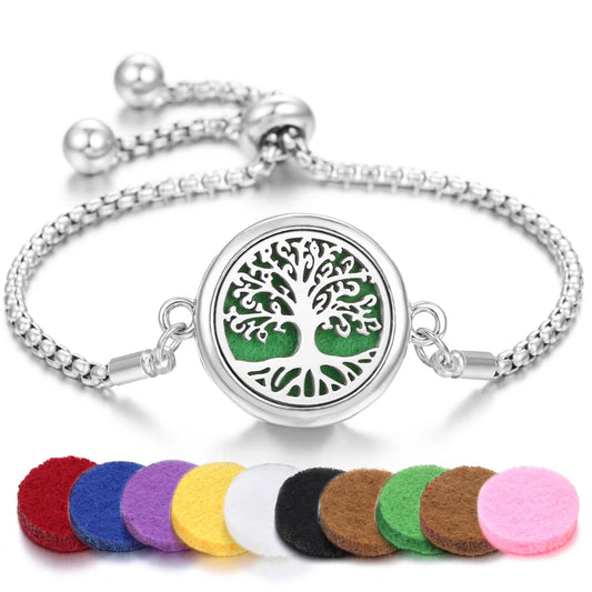 2024 New Kaleidoscope Aromatherapy Bracelet Perfume Essential Oil Diffuser Locket Bracelet Charms Women Aroma Diffuser Jewelry