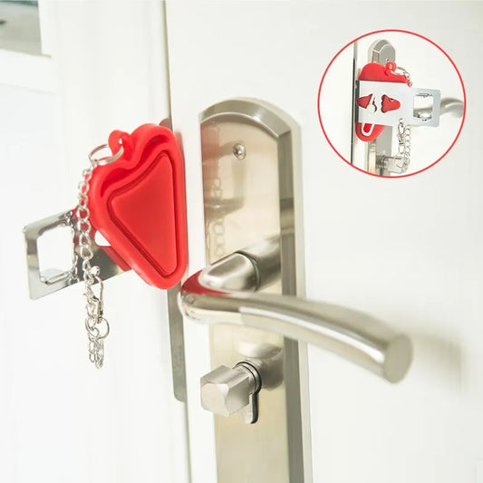 Travel Safety Door Lock No Drilling Required Manual Hotel Room  Removable For Travel Safety